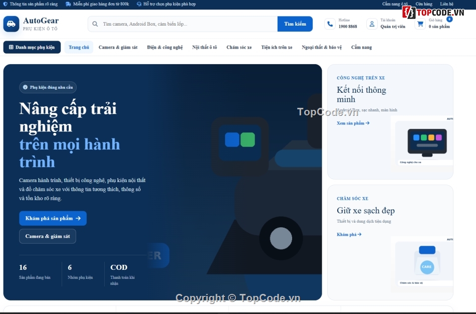 Đồ án,phụ kiện,Website bán phụ kiện ô tô
